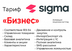 Активация лицензии ПО Sigma сроком на 1 год тариф "Бизнес" в Люберцах